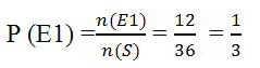 Probability of (E1)